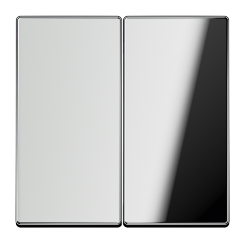 Клавиша двойная JUNG LS METAL, хром